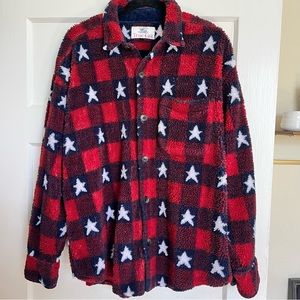 RARE Vintage Star and Checkered Oversized Shacket | Size M